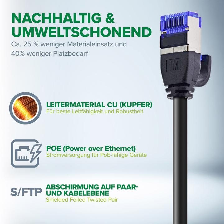 Produktbild InLine Patchkabel Slim (S/FTP, CAT6a, 1 m)