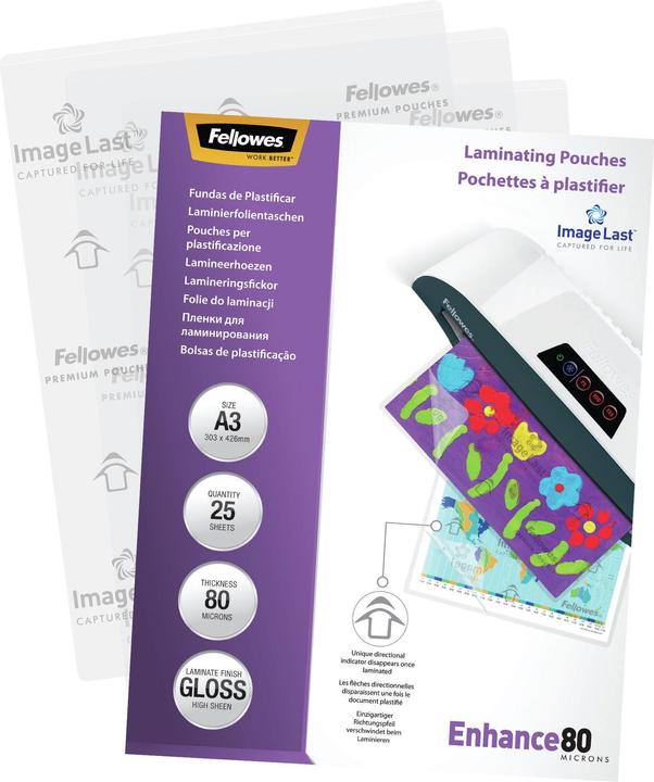 Actual product image Fellowes Enhance 80 (A3, 25 Piece, 80 µm)