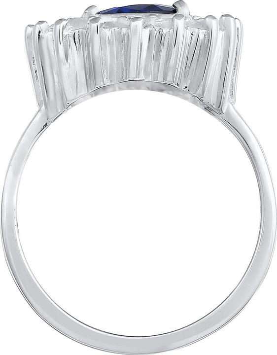 Produktbild Elli Ring Cocktailring Saphirblau Royal Zirkonia 925 Silber (52, 925 Silber)