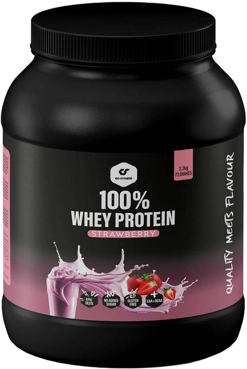 Actual product image Go Fitness Pulver 100% Whey Protein Erdbeere 2200 g, Produktionsland (Strawberry, 1 pcs., 2200 g)