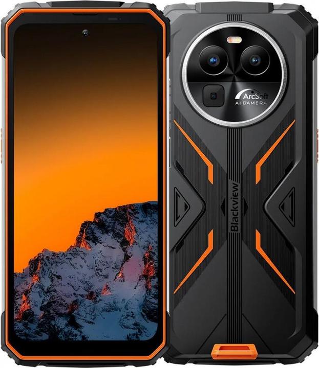 Immagine prodotto Blackview BV8100 (Dual Sim - display da 6,5" - 256 GB, 8 GB di RAM - NFC) Arancione (256 GB, Arancia, 6.50", Doppia SIM, 50 Mpx)