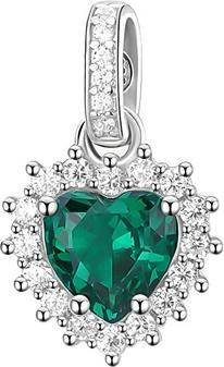 Brosway - Fancy Life Green Heart Sparkling Silver Pendant FLG116
