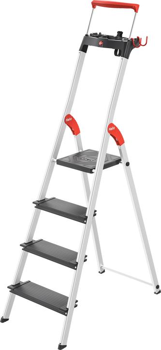 Produktbild Hailo L100 TopLine, Alu-Sicherheits-Stehleiter, 4 Stufen (Gerüst, 85 cm)