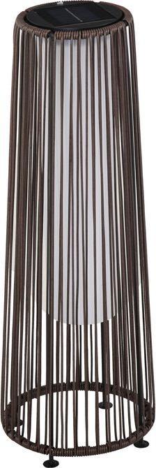 Swisshandel24 Solarlampe, Rattan Solarleuchte, Braun, 21,5x21,5x61cm (IP44)