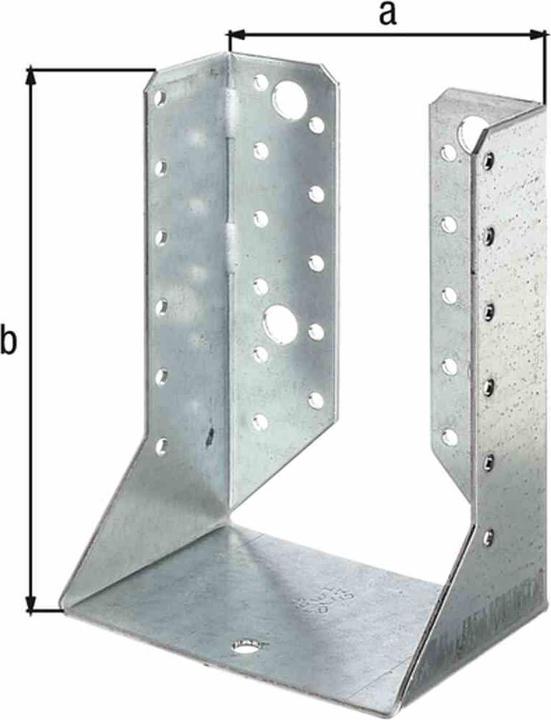 Productafbeelding GAH Alberts balkschoenen binnen 100 x 140 x 2,0 mm verzinkt, type B (Balkenschoen, 1 Pcs.)
