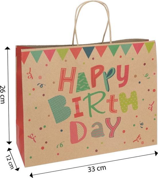 Image du produit Idena Sac cadeau B-Day 33x26x12cm FSC-Mix (Pochette cadeau)