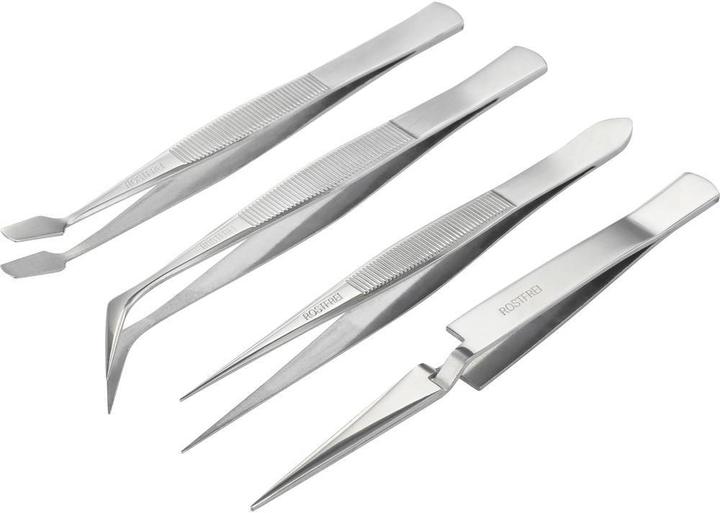 Basetech Pinzetten-Set 4teilig