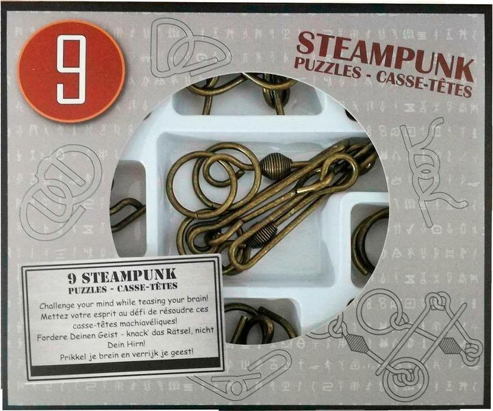 Actual product image Eureka! puzzel 9 Steampunk Puzzles *-**** (grey box) (9 pieces)