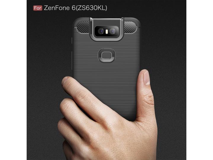 Immagine prodotto Screenguard Asus ZenFone 6 Cover Carbon Brushed Soft TPU (Asus Zenfone 6)