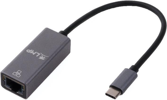 LMP Adaptateur USB-C vers Gigabit Ethernet, gris (USB-C, RJ45 (1x))