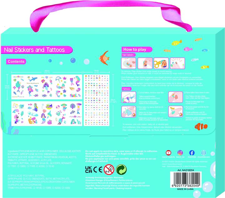 Actual product image Avenir Nail stickers tattoos mermaid