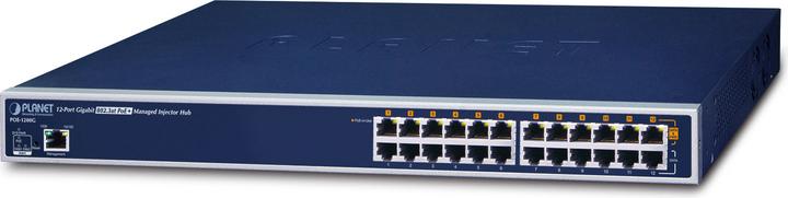 Actual product image Planet POE-1200G Power Over Ethernet Injector Hub (802.3at (PoE+), 802.3af (PoE), 802.3bt (PoE++), 220 W)