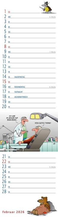 Produktbild Stein:Uli Stein Streifenkalender 2026: (Deutsch)