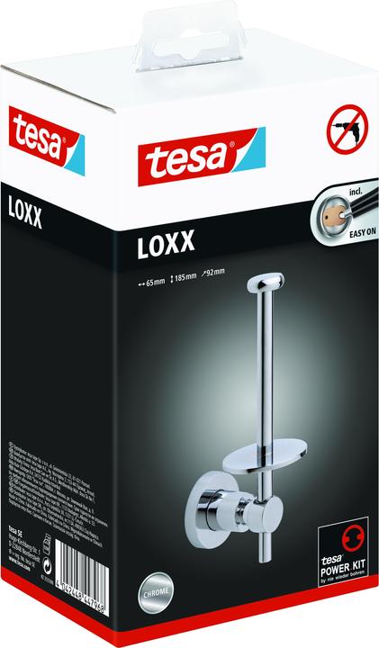 Actual product image tesa LOXX WC replacement roll holder incl. adhesive solution without drilling