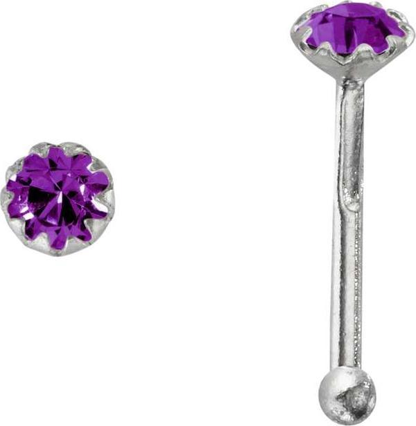 Bijouteria Nasenpiercing (Silber 925, Kristall)