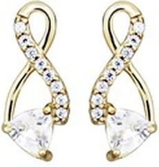 JVD - Gold-plated earrings with clear zircons SVLE0751SH8GO00