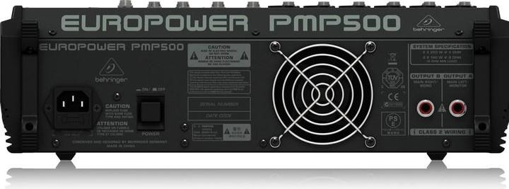 Image du produit Behringer Mixeur de puissance PMP500 2x 250 W Kan (Studio et mixeur live)