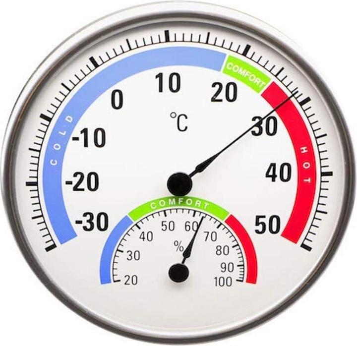 Actual product image Technoline WA 3050 - round Thermo-HygroMeter with Comfort range