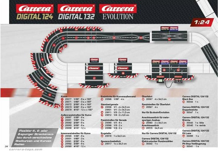 Produktbild Carrera Kurve 1/30° für Evo/Digi