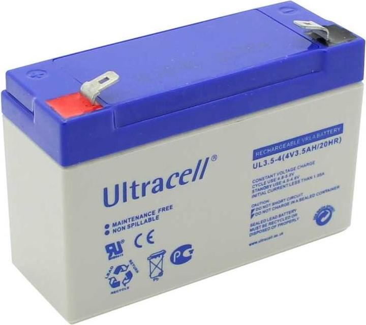 Immagine prodotto Ultralife Akku UL3.5-4, 4 Volt Akku 3500mAh, passend für Sonnenschein A504/3.5S, 4,8mm Kontakte (4 V, 3.50 Ah)