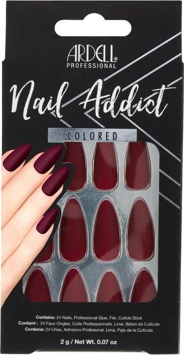 Ardell Nail Addict - Colored Bordeaux (Bordeaux, Farblack)
