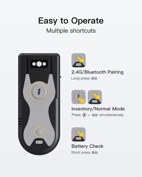 Produktbild Inateck Barcodescanner 43 gray (BCST-43 gray)