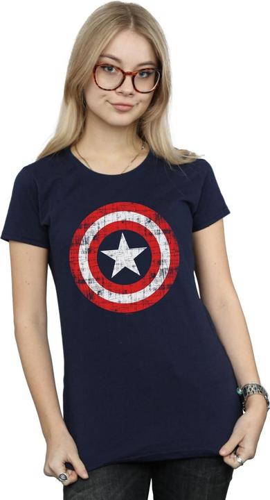 Produktbild Avengers Captain America Scratched Shield TShirt aus Baumwolle (XL)
