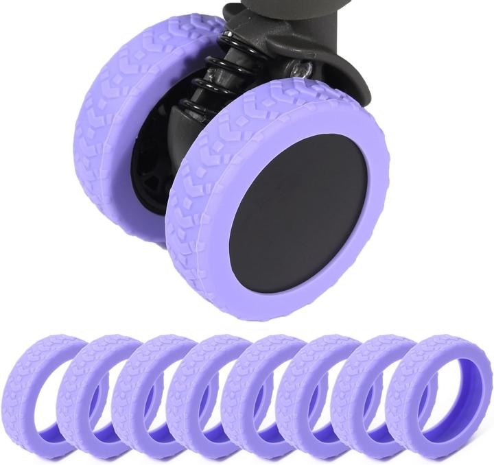Produktbild Swissdetector Kofferreifenhülle - Leise - 8 Stück - Violett (Kofferwaage)