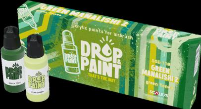 Drop & Paint Green Manalishi 2 Paint Set (GREEN MANALISHI 2 PAINT SET)