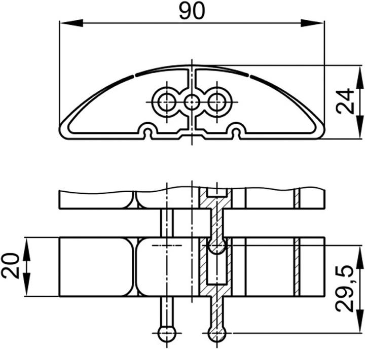 Produktbild Q-lab Kabelführungssystem (Kabeldurchlass, 75 cm)