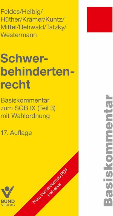 Produktbild Feldes:Schwerbehindertenrecht (Deutsch, Kathrin Mittel, Lion Salomon, Silvia Helbig, Rainer Rehwald, Frauke Kuntz, Sabine Hüther, Werner Feldes, Bettina Krämer, Bernd Westermann, 2024)