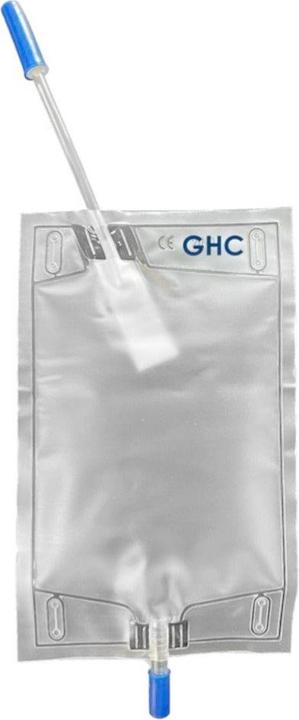 GHC Urinbeutel CAREFLOW 0.75l 12cm unsteril mit Ablass mit Rücklaufventil