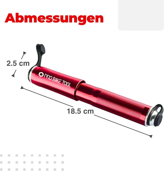 Produktbild Pro Bike Tool Mini-Fahrradpumpe für Mountainbikes & BMX-Räder