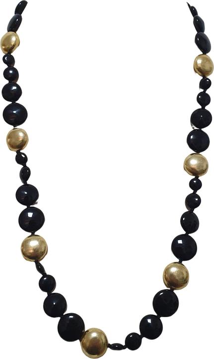 Produktbild L'Officiel Collana con agate nere ed elementi placcati oro