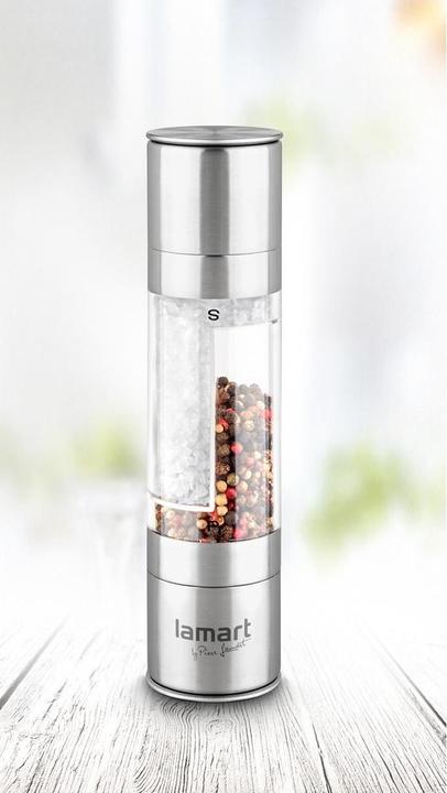 Actual product image Lamart LT7014 seasoning grinder Salt & pepper grinder Stainless steel, Transparent (Salt, Pepper)