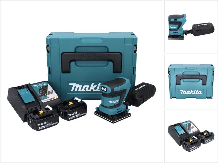 Image du produit Makita DBO481RF1J Ponceuse vibrante sans fil 112 x 102mm 18V + 2x Batteries 3,0Ah + Chargeur + (Ponceuse vibrante)