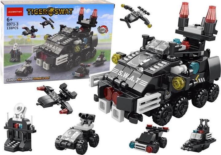 Produktbild Lean Toys Bausteine ​​Panzerfahrzeug 6 in 1 138 Stk