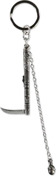 Actual product image Difuzed Assassin's Creed Shadows metal keyring pendant Kusarigama