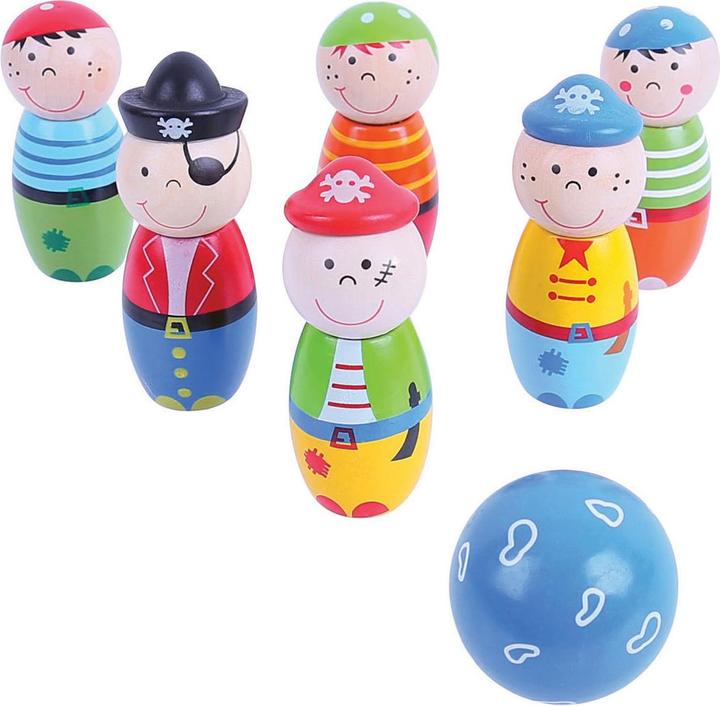 Image du produit Bigjigs Jeu de quilles en bois Pirates