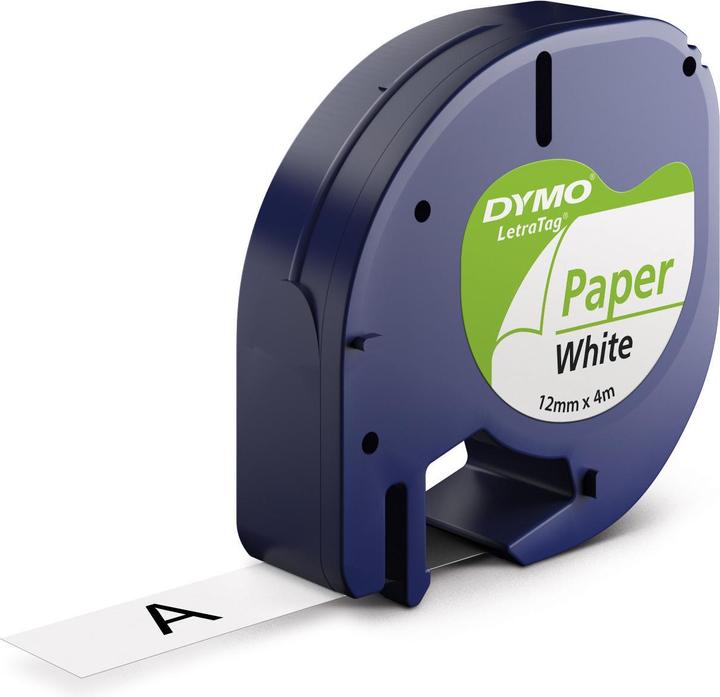 Produktbild Dymo Papierband schwarz auf weiss (1.20 cm, Weiss)