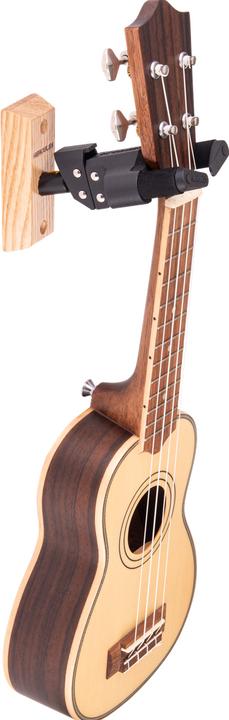Produktbild Hercules USP10WB Ukulelenwandhalter mit Holzplatte natural (Ukulele)