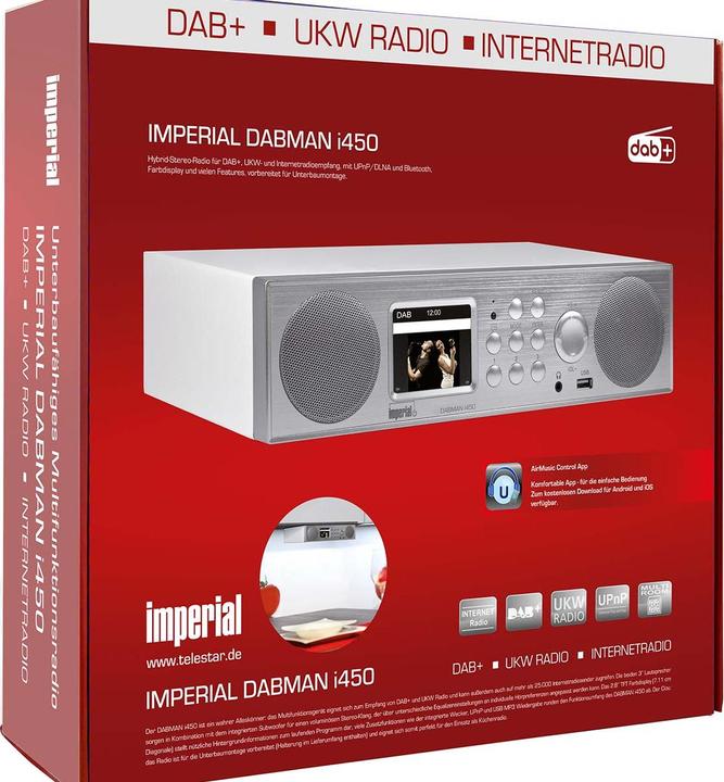 Immagine prodotto Imperial Dabman i450 (Web radio, DAB, FM, VHF, Bluetooth, WiFi)