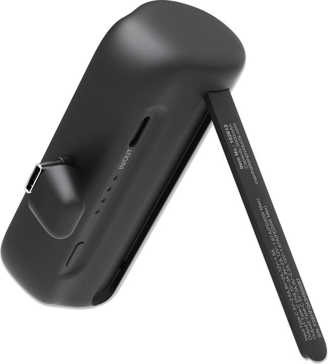 Produktbild Manhattan PD Powerbank 5000mAh Typ-C St. 20W schwarz (5000 mAh, 20 W, 20 Wh)