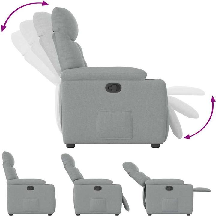 Produktbild VidaXL Relaxsessel Hellgrau Stoff