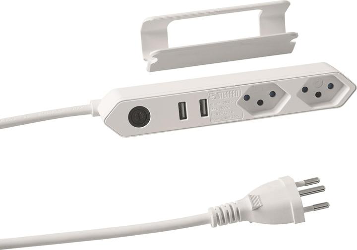Steffen Steba IQ (2 x, Tipo 13, USB-A, 1.50 m)