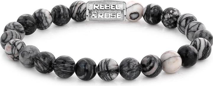 Rebel Rose - Beaded braceletack Wolf RR-80032-S - Dimension: 19 cm - L (M) (20 cm, Edelstahl)