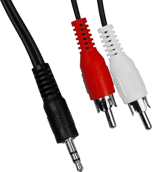 Produktbild Goobay 3.5 mm stereo Stecker > 2 x Cinch-Stecker (1.50 m, Cinch, 3.5mm Klinke (AUX))