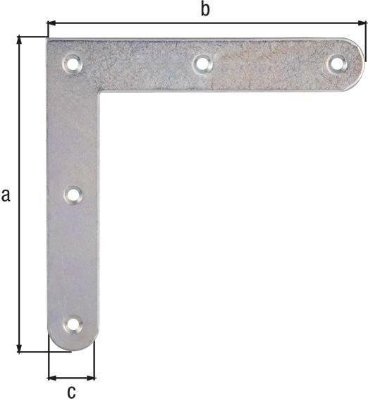 Immagine prodotto GAH Staffa angolare lunghezza 120 x 120 mm larghezza 20 mm spessore 2 mm acciaio galv. zincato film (Angoli, 20 pz.)