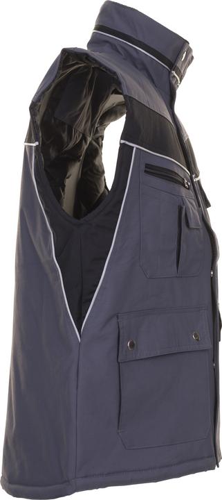 Actual product image Planam unisex winter waistcoat PLALINE slate, black size L (L)