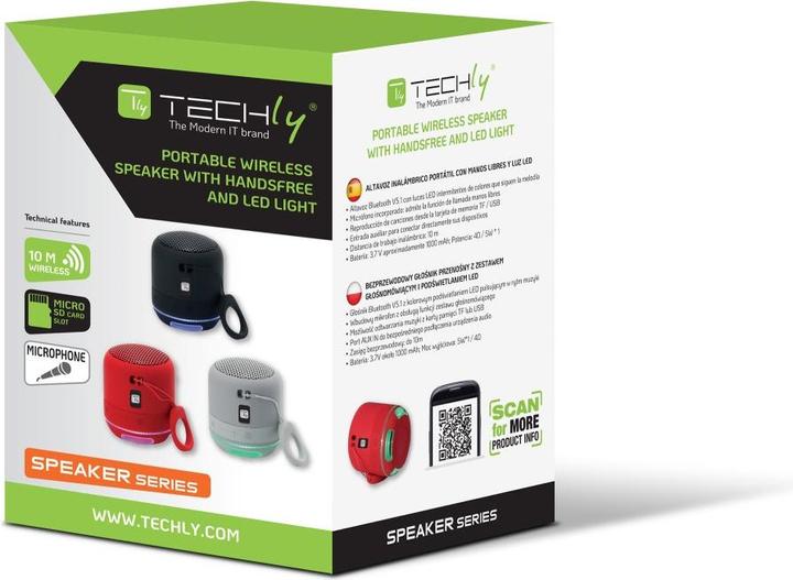 Image du produit Techly Enceinte portable sans fil (4 h, Fonctionnement sur batterie)
